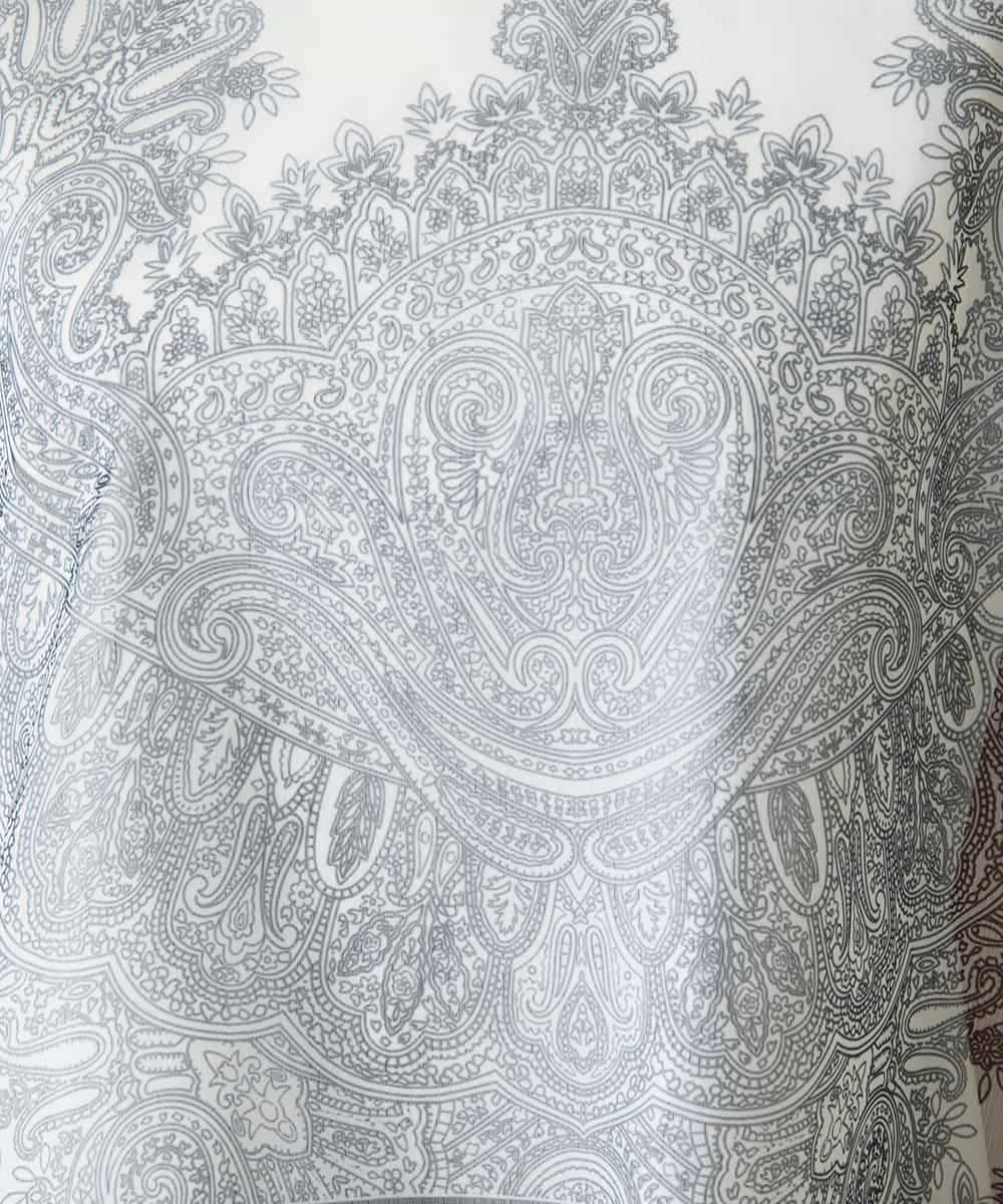 RP3FD05090 HIROKO BIS(ヒロコ ビス) マルチウェイスカーフ柄プリントストール ホワイト