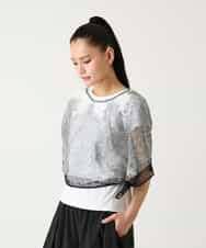 RP3FD05090 HIROKO BIS(ヒロコ ビス) マルチウェイスカーフ柄プリントストール ホワイト