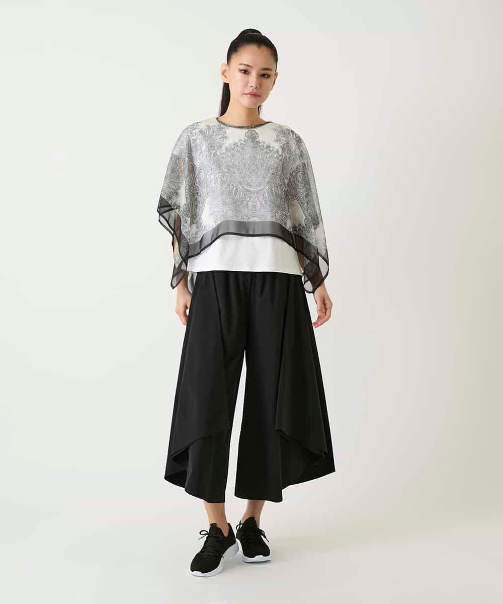 RP3FD05090 HIROKO BIS(ヒロコ ビス) マルチウェイスカーフ柄プリントストール ホワイト