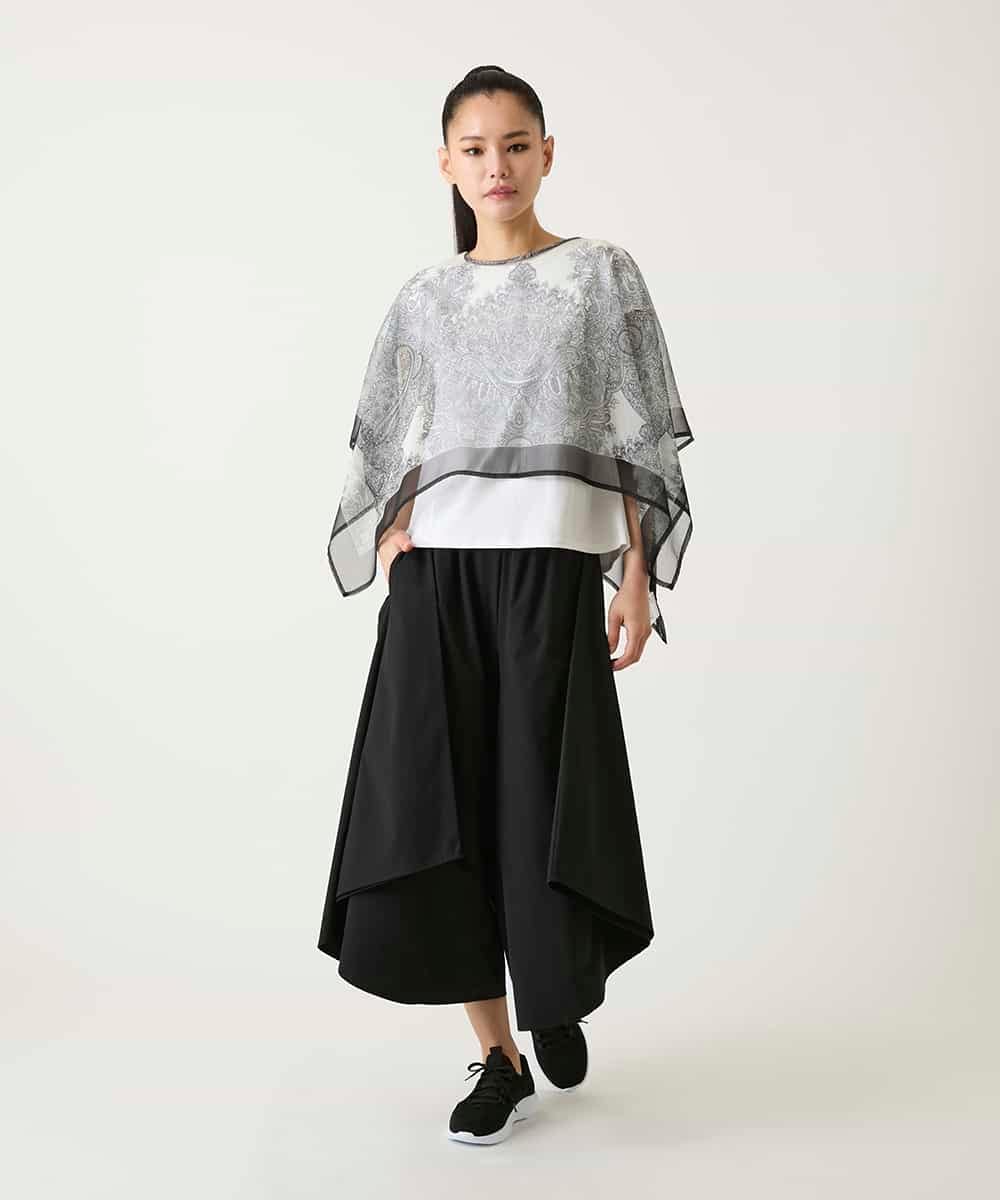 RP3FD05090 HIROKO BIS(ヒロコ ビス) マルチウェイスカーフ柄プリントストール ホワイト