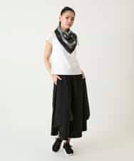 RP3FD05090 HIROKO BIS(ヒロコ ビス) マルチウェイスカーフ柄プリントストール ホワイト