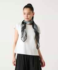 RP3FD05090 HIROKO BIS(ヒロコ ビス) マルチウェイスカーフ柄プリントストール ホワイト