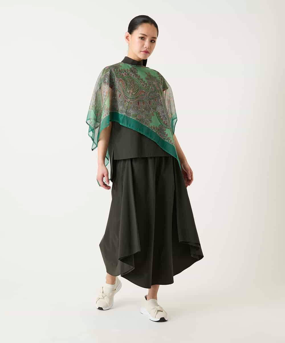 RP3FD05090 HIROKO BIS(ヒロコ ビス) マルチウェイスカーフ柄プリントストール ホワイト