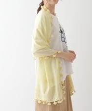 RP3FT05140 HIROKO BIS(ヒロコ ビス) 【洗える】刺繍タッセルストール ライトイエロー