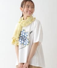 RP3FT05140 HIROKO BIS(ヒロコ ビス) 【洗える】刺繍タッセルストール ライトイエロー