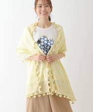 RP3FT05140 HIROKO BIS(ヒロコ ビス) 【洗える】刺繍タッセルストール ライトイエロー