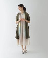 RP3GT06090 HIROKO BIS(ヒロコ ビス) ボーダー配色ストール ライトブルー