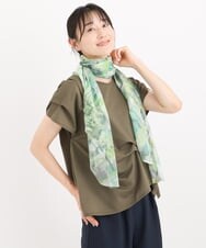 RP3HS04160 HIROKO BIS(ヒロコ ビス) 【洗える】マルチWAYジオメトリックパターンストール グリーン