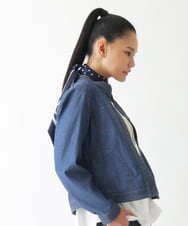 RP3JB04100 HIROKO BIS(ヒロコ ビス) ドットストライプスカーフ ブルー