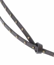 RP4JQ06110 HIROKO BIS(ヒロコ ビス) スタッズナローベルト ブラウン