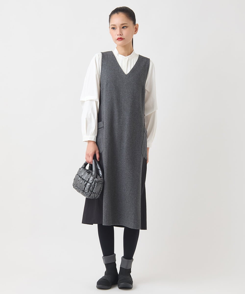 RP5AD09120 HIROKO BIS(ヒロコ ビス) ギャザーディテールショルダーバッグ ブラック