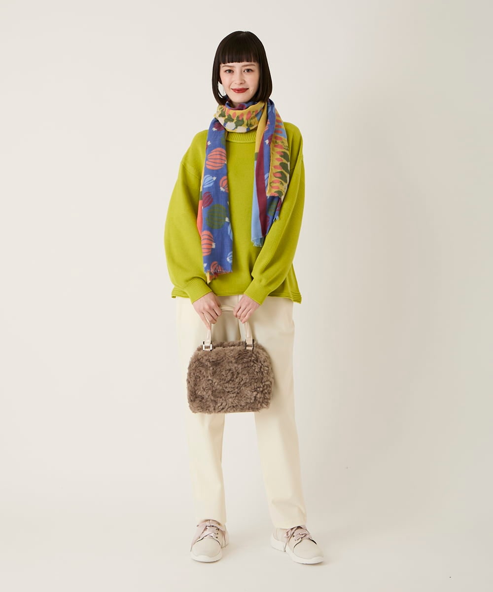 RP5AE10140 HIROKO BIS(ヒロコ ビス) 【2WAY】スクエアボアバッグ ダークグレー