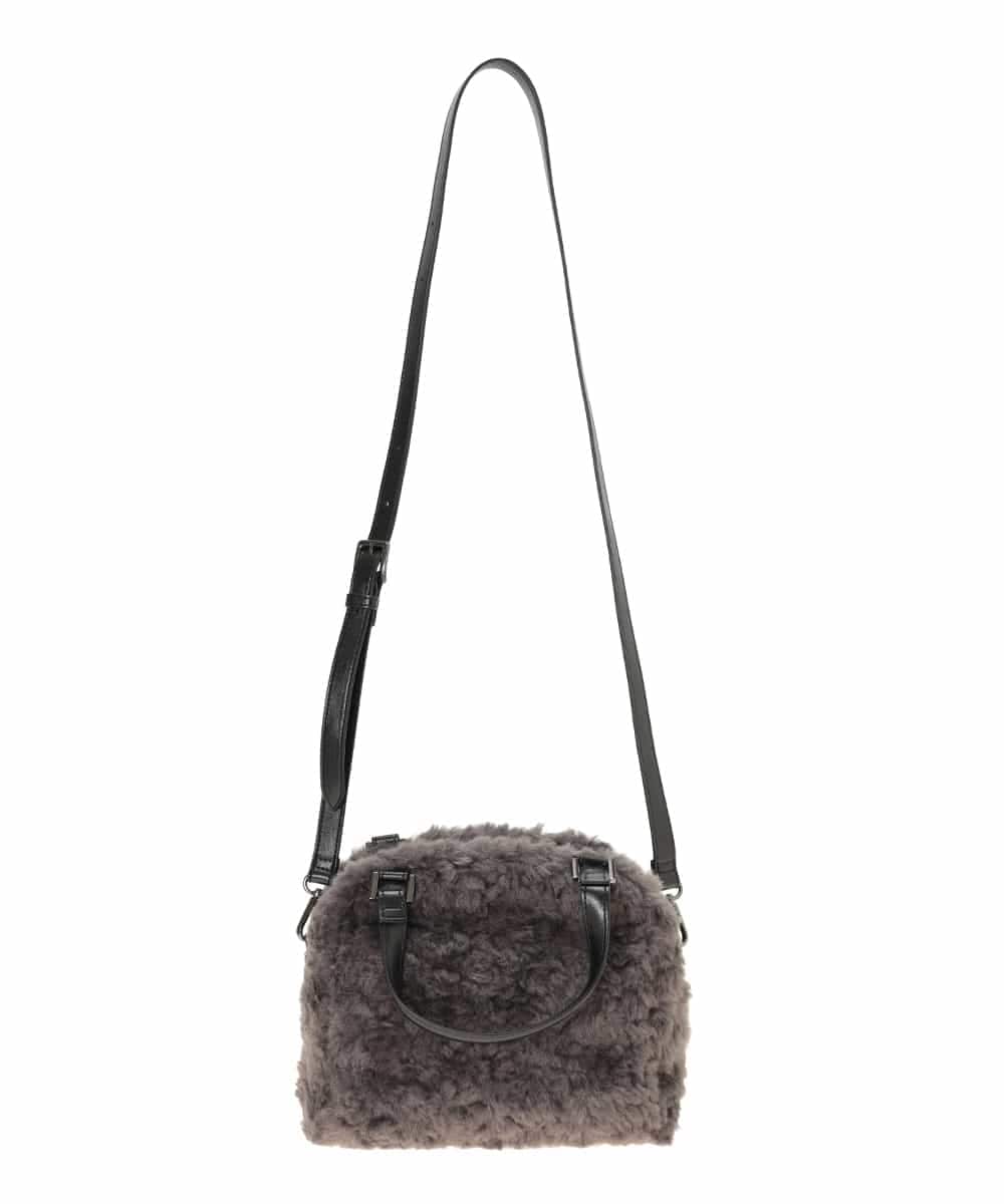 RP5AE10140 HIROKO BIS(ヒロコ ビス) 【2WAY】スクエアボアバッグ ダークグレー