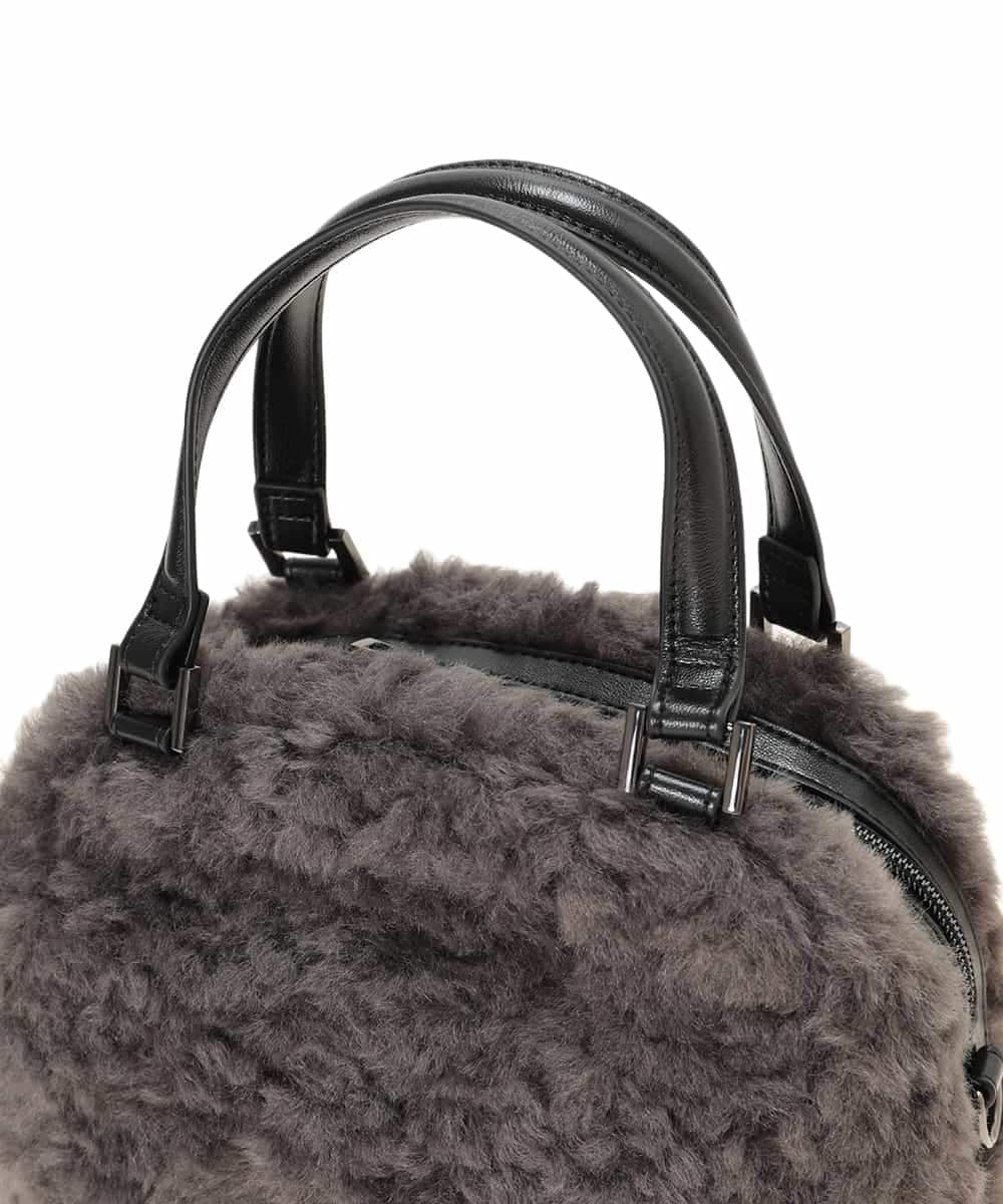 RP5AE10140 HIROKO BIS(ヒロコ ビス) 【2WAY】スクエアボアバッグ ダークグレー