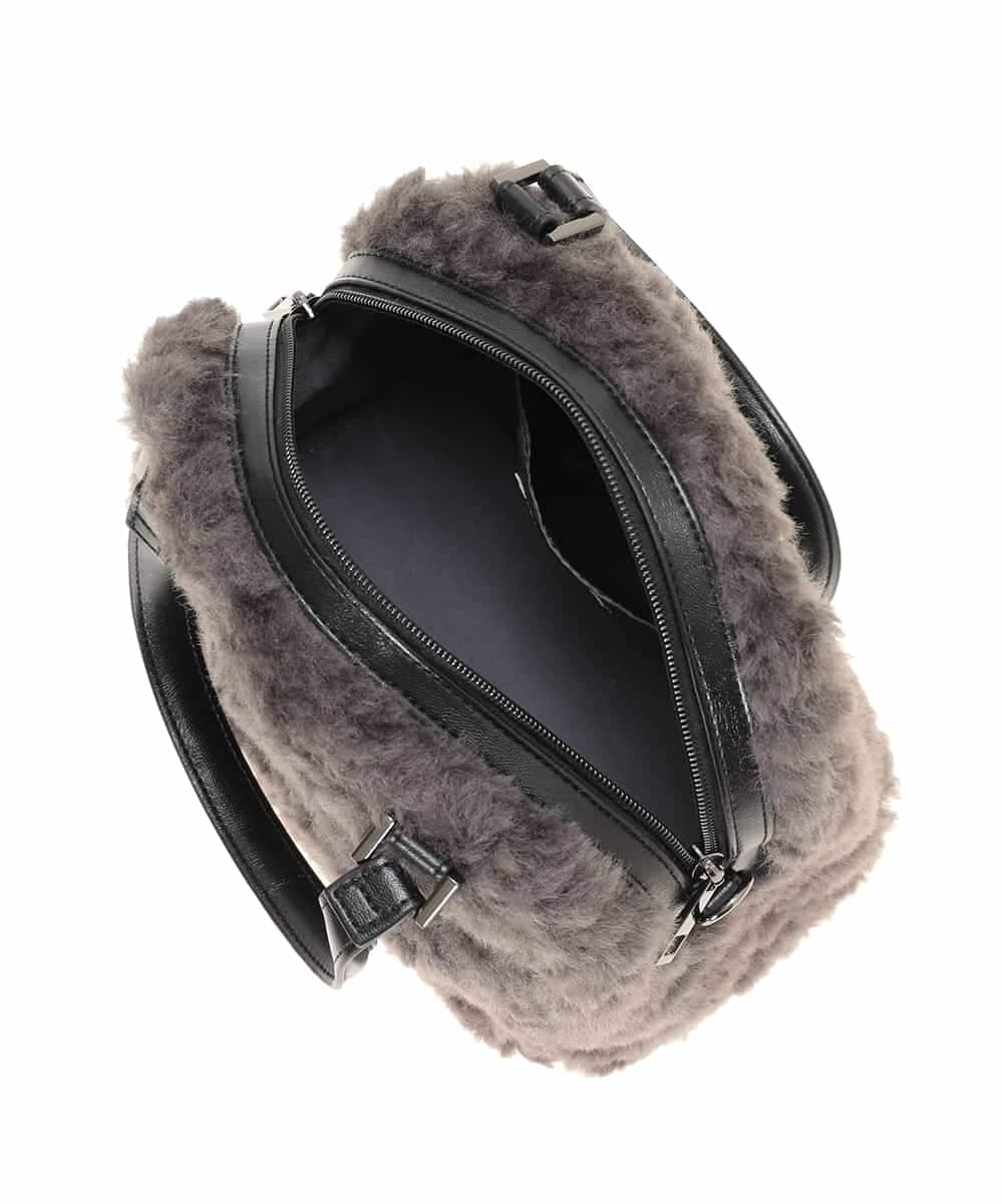 RP5AE10140 HIROKO BIS(ヒロコ ビス) 【2WAY】スクエアボアバッグ ダークグレー