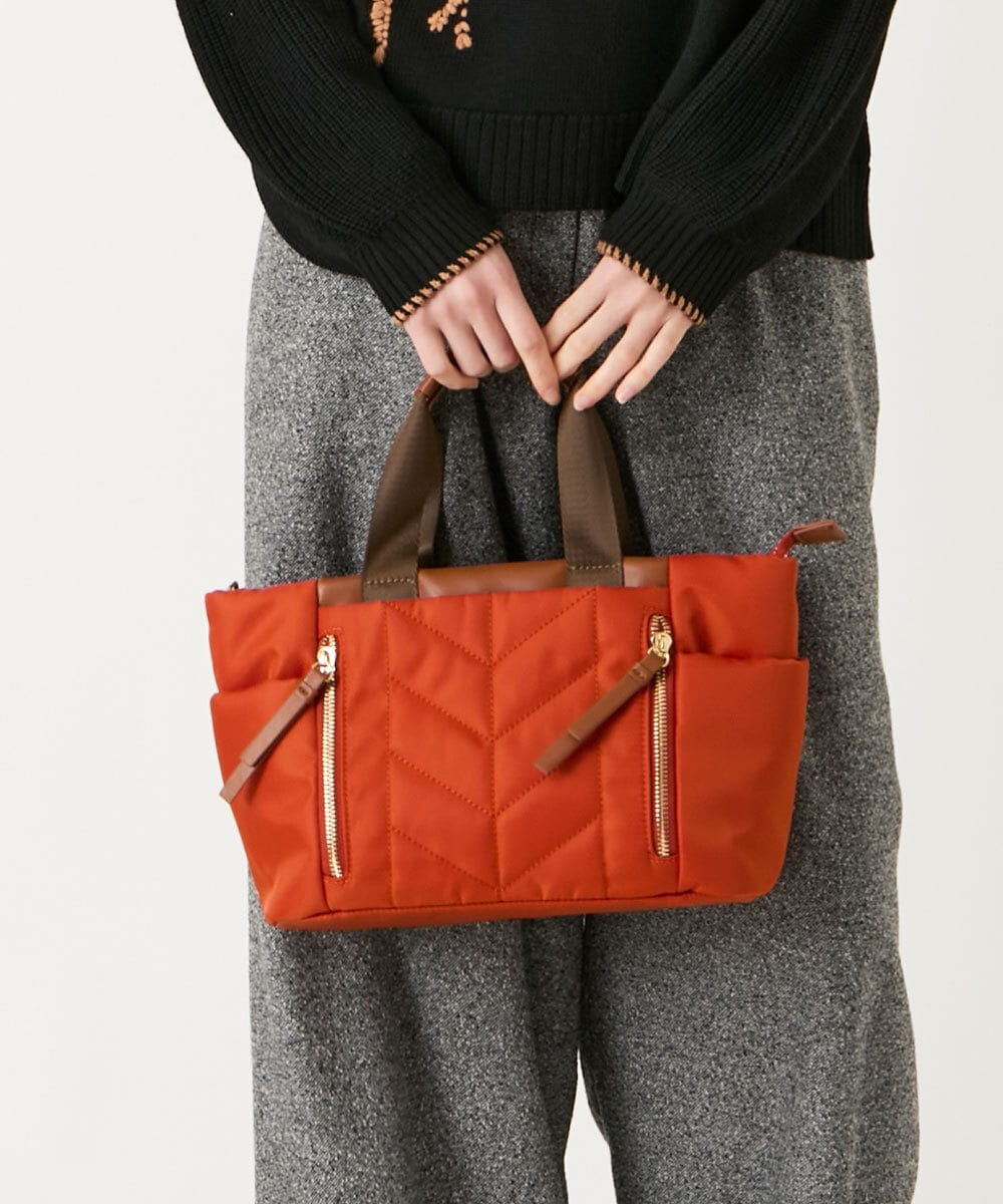 RP5AE12130 HIROKO BIS(ヒロコ ビス) 【2WAY】中綿キルトバッグ オレンジ