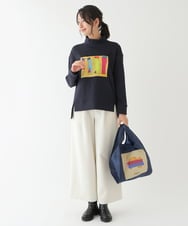 RP5AU20036 HIROKO BIS(ヒロコ ビス) パラリンアートプリントバッグ ネイビー