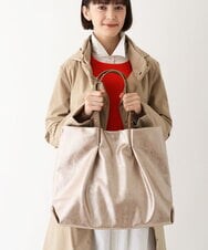 RP5AV05150 HIROKO BIS(ヒロコ ビス) タックデザイン箔トートバッグ シルバー