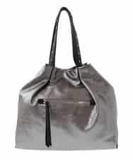 RP5AV05150 HIROKO BIS(ヒロコ ビス) タックデザイン箔トートバッグ シルバー