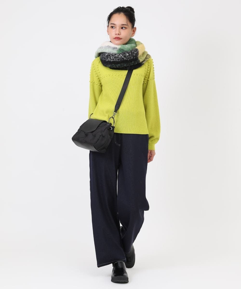 RP5AW09180 HIROKO BIS(ヒロコ ビス) ドットキルトショルダーバッグ ベージュ