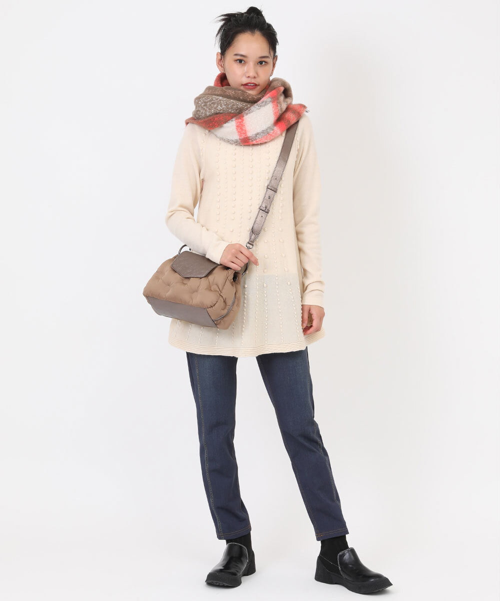 RP5AW09180 HIROKO BIS(ヒロコ ビス) ドットキルトショルダーバッグ ベージュ