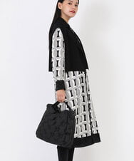 RP5AW10190 HIROKO BIS(ヒロコ ビス) 【2WAY】ドットキルトデザインバッグ ブラック