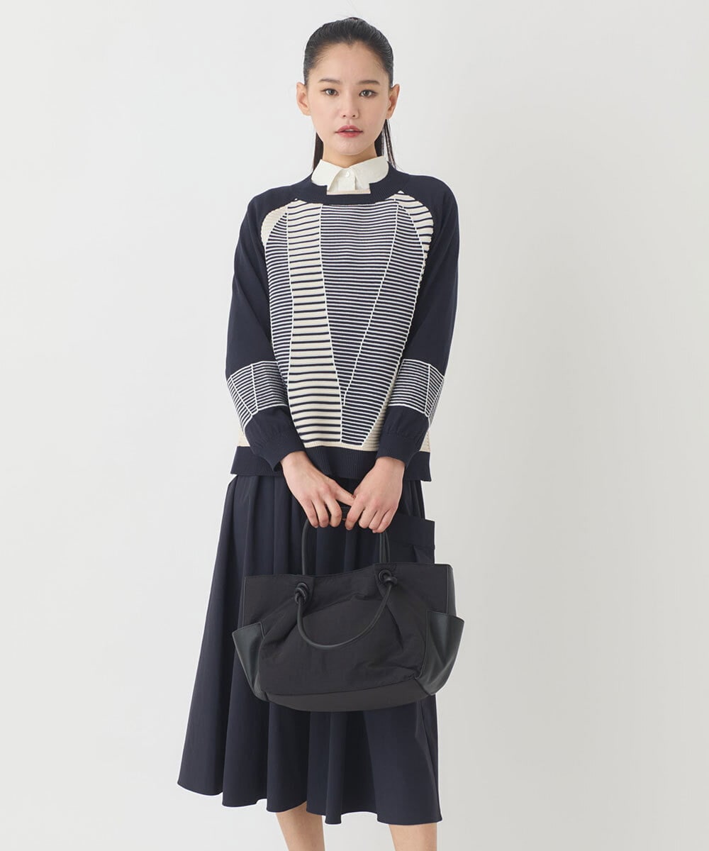 RP5DD09140 HIROKO BIS(ヒロコ ビス) 【2WAY】ハンドル2WAYトートバッグ ライトグレー