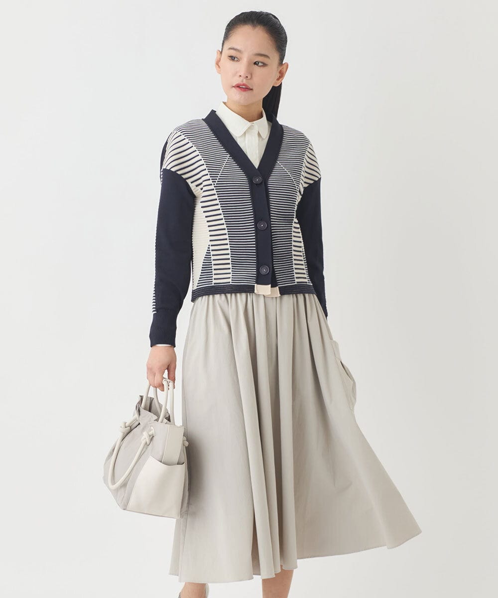 RP5DD09140 HIROKO BIS(ヒロコ ビス) 【2WAY】ハンドル2WAYトートバッグ ライトグレー