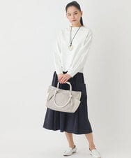 RP5DD09140 HIROKO BIS(ヒロコ ビス) 【2WAY】ハンドル2WAYトートバッグ ライトグレー