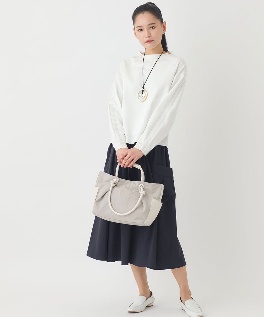 RP5DD09140 HIROKO BIS(ヒロコ ビス) 【2WAY】ハンドル2WAYトートバッグ ライトグレー