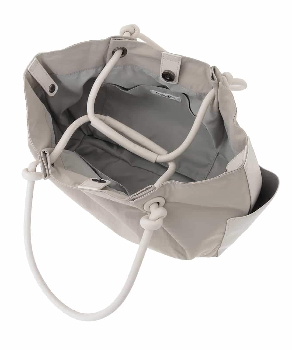 RP5DD09140 HIROKO BIS(ヒロコ ビス) 【2WAY】ハンドル2WAYトートバッグ ライトグレー