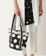 RP5FB10090 HIROKO BIS(ヒロコ ビス) ドットジャカードトートバッグ ブラック