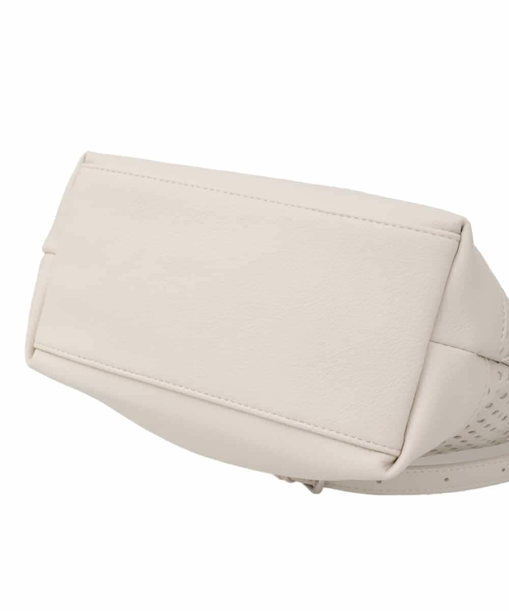 RP5FD09130 HIROKO BIS(ヒロコ ビス) 【2WAY】カットワーク2WAYバッグ アイボリー