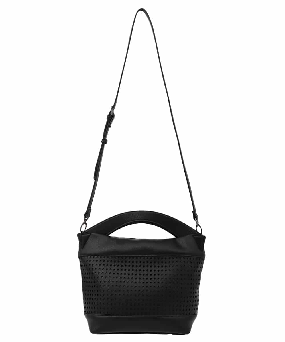 RP5FD09130 HIROKO BIS(ヒロコ ビス) 【2WAY】カットワーク2WAYバッグ ブラック