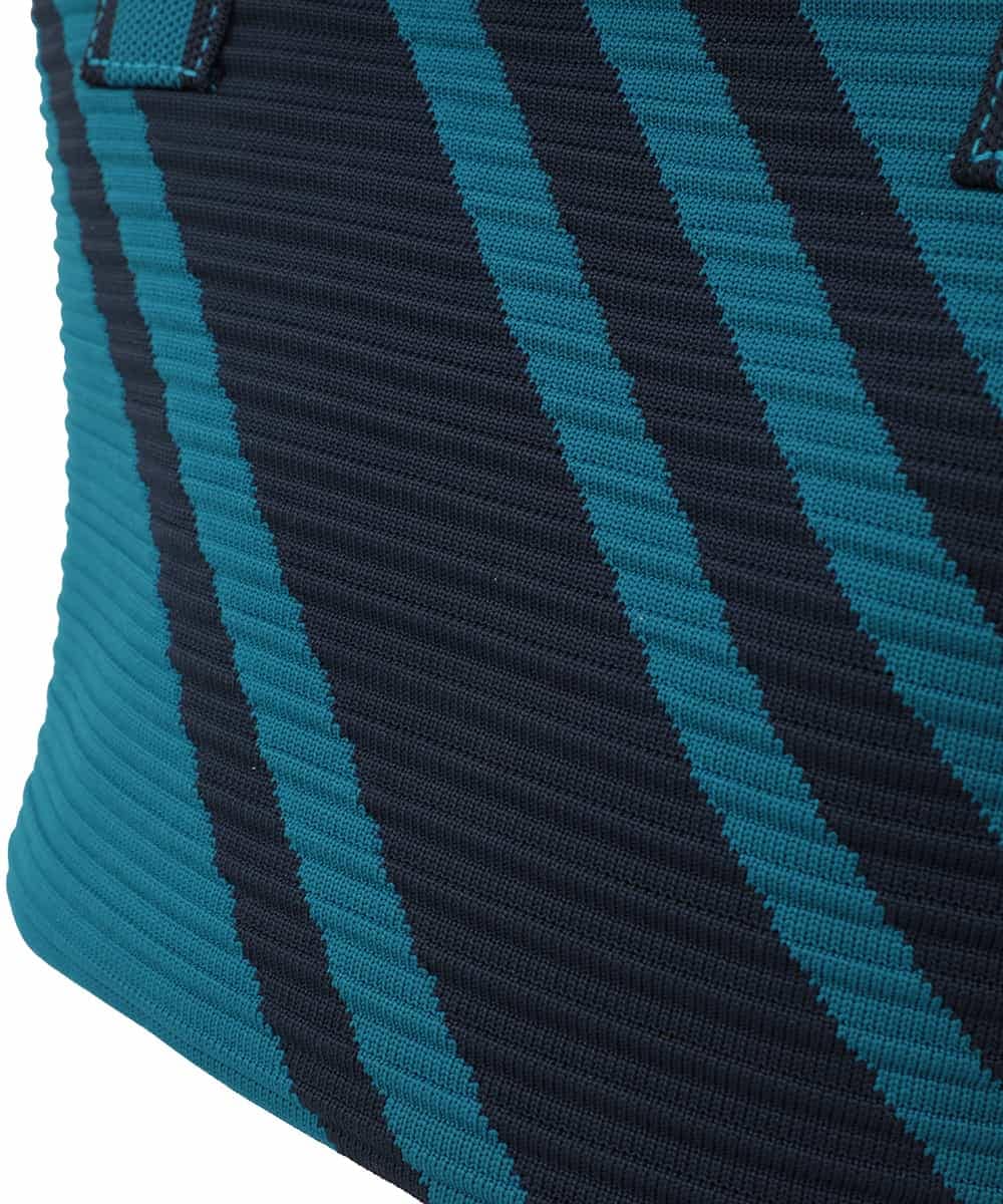 RP5FD10090 HIROKO BIS(ヒロコ ビス) ランダムストライプニットバッグ ブルー