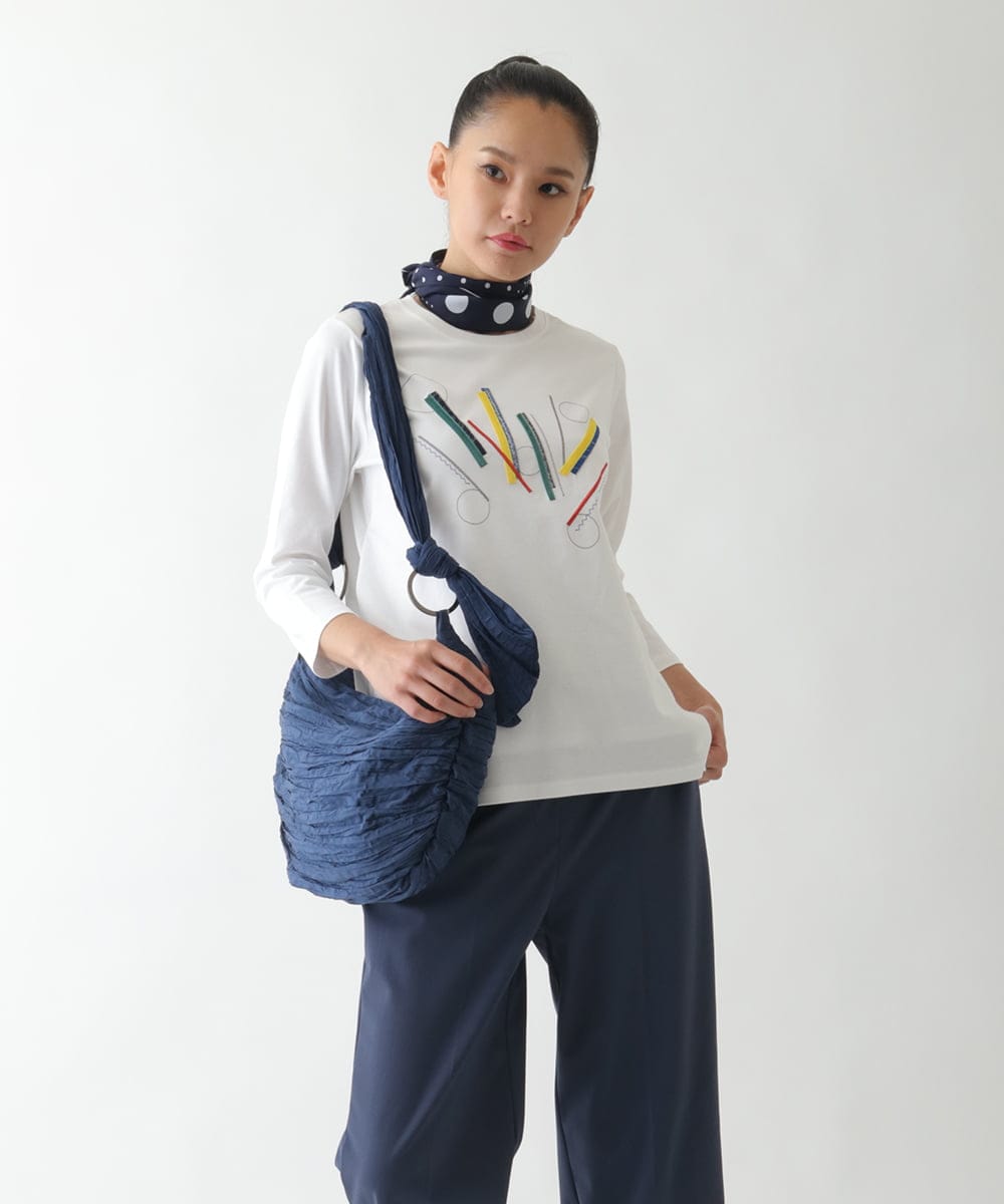 RP5JB05140 HIROKO BIS(ヒロコ ビス) プリーツショルダーバッグ ブルー
