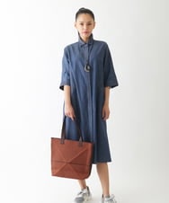 RP5JB06100 HIROKO BIS(ヒロコ ビス) ジオメトリックニットバッグ ブラウン