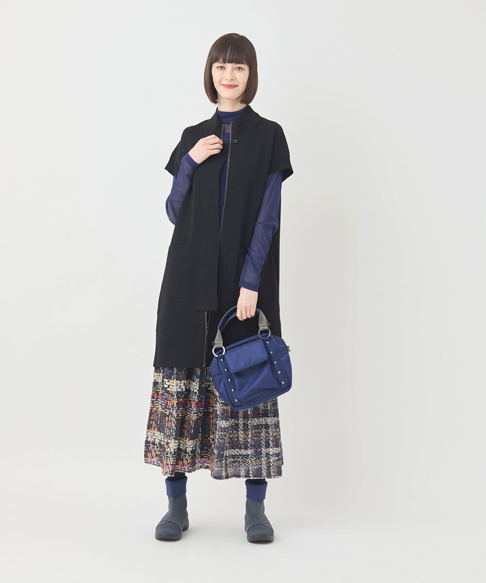 RP6AD11180 HIROKO BIS(ヒロコ ビス) スタッズテープニットブーツ グレー