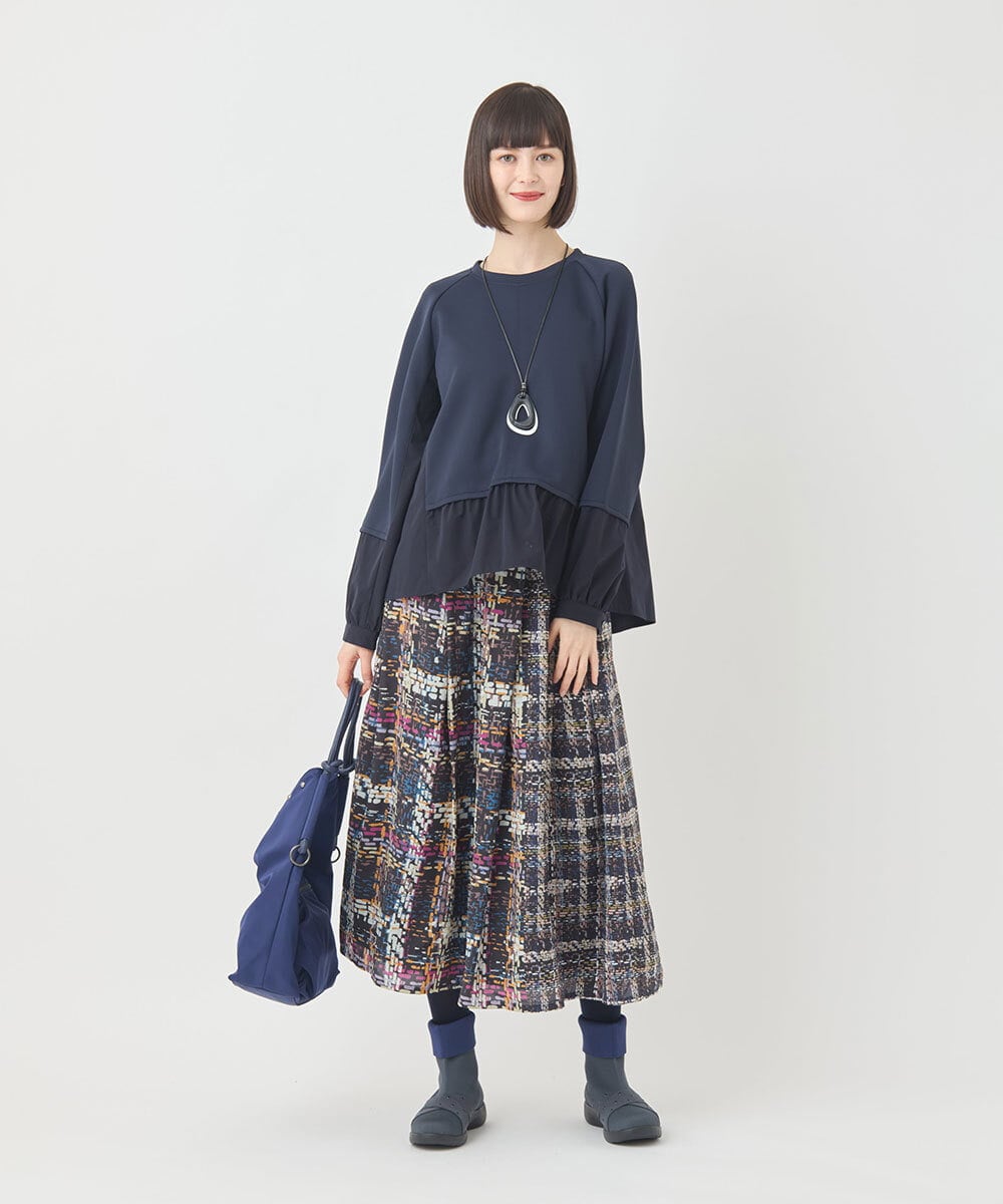 RP6AD11180 HIROKO BIS(ヒロコ ビス) スタッズテープニットブーツ グレー