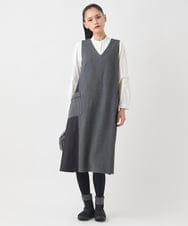 RP6AD11180 HIROKO BIS(ヒロコ ビス) スタッズテープニットブーツ グレー