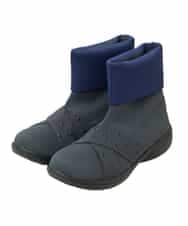 RP6AD11180 HIROKO BIS(ヒロコ ビス) スタッズテープニットブーツ グレー