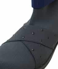 RP6AD11180 HIROKO BIS(ヒロコ ビス) スタッズテープニットブーツ グレー