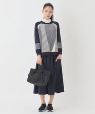 RP6DD13190 HIROKO BIS(ヒロコ ビス) ノットデザインニットスニーカー アイボリー