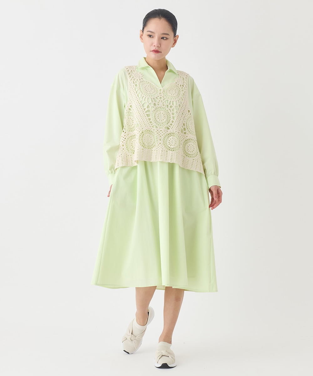 RP6DD13190 HIROKO BIS(ヒロコ ビス) ノットデザインニットスニーカー アイボリー