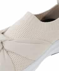 RP6DD13190 HIROKO BIS(ヒロコ ビス) ノットデザインニットスニーカー アイボリー