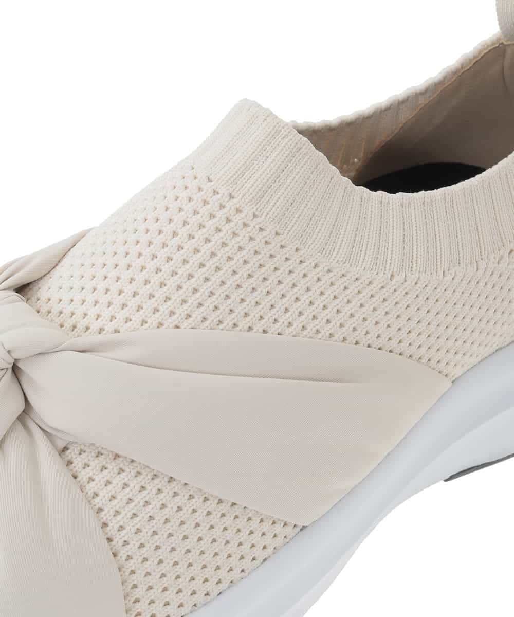 RP6DD13190 HIROKO BIS(ヒロコ ビス) ノットデザインニットスニーカー アイボリー