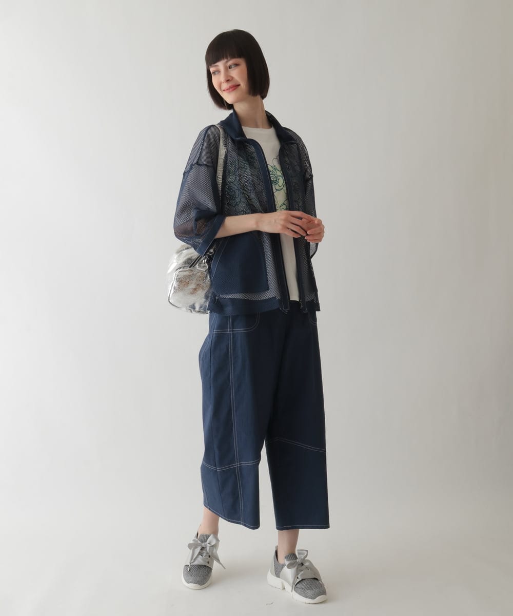 RP6JB09180 HIROKO BIS(ヒロコ ビス) 【靴紐2WAY / WEB限定カラー:アイボリー】レースアップニットスニーカー アイボリー
