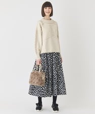 RP6JB09180 HIROKO BIS(ヒロコ ビス) 【靴紐2WAY / WEB限定カラー:アイボリー】レースアップニットスニーカー アイボリー