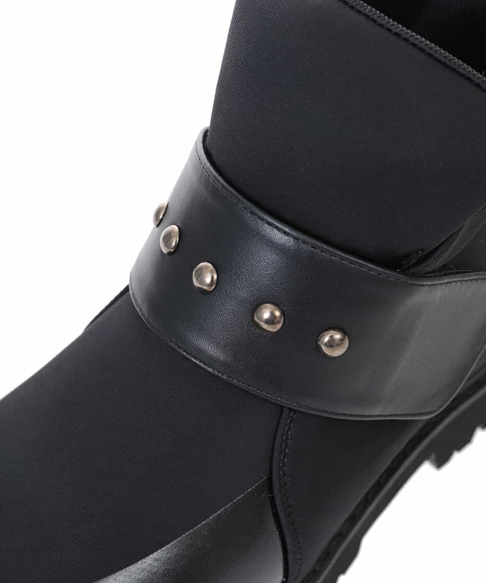 RP6LE17210 HIROKO BIS(ヒロコ ビス) スタッズスリップインブーツ ブラック