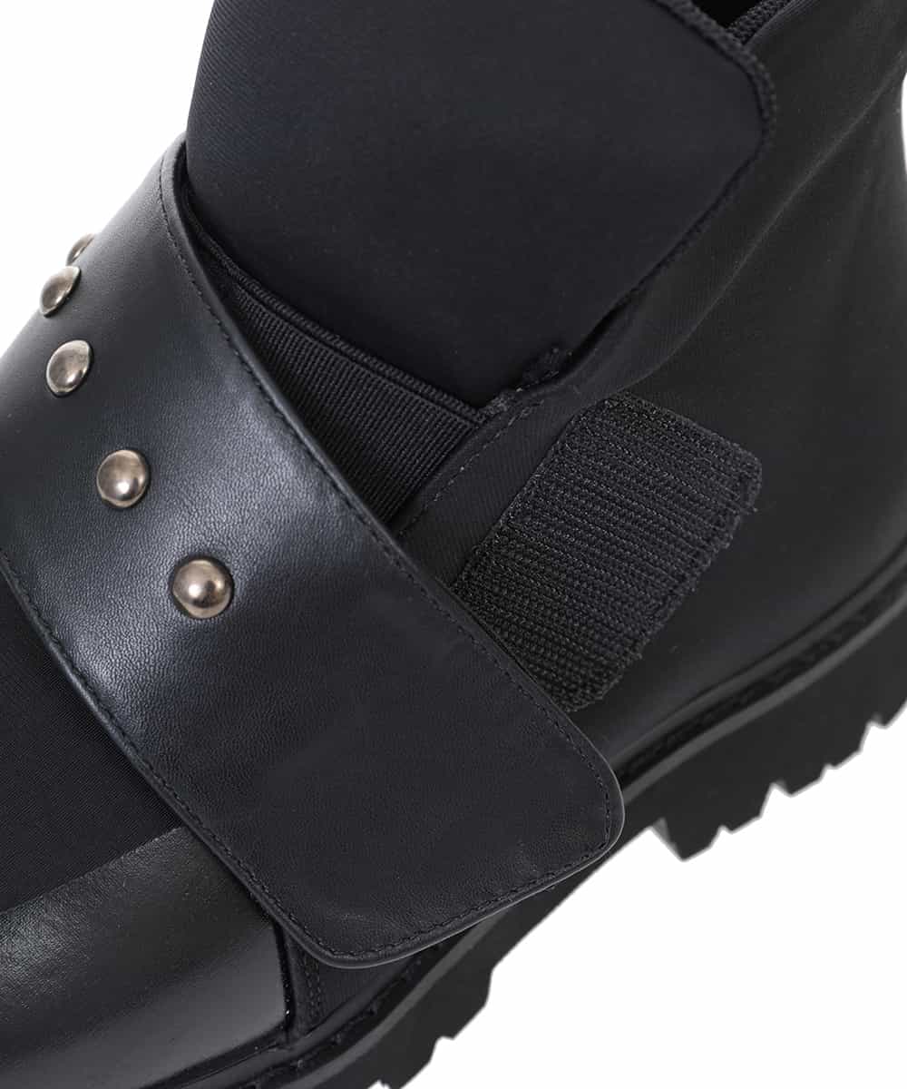 RP6LE17210 HIROKO BIS(ヒロコ ビス) スタッズスリップインブーツ ブラック